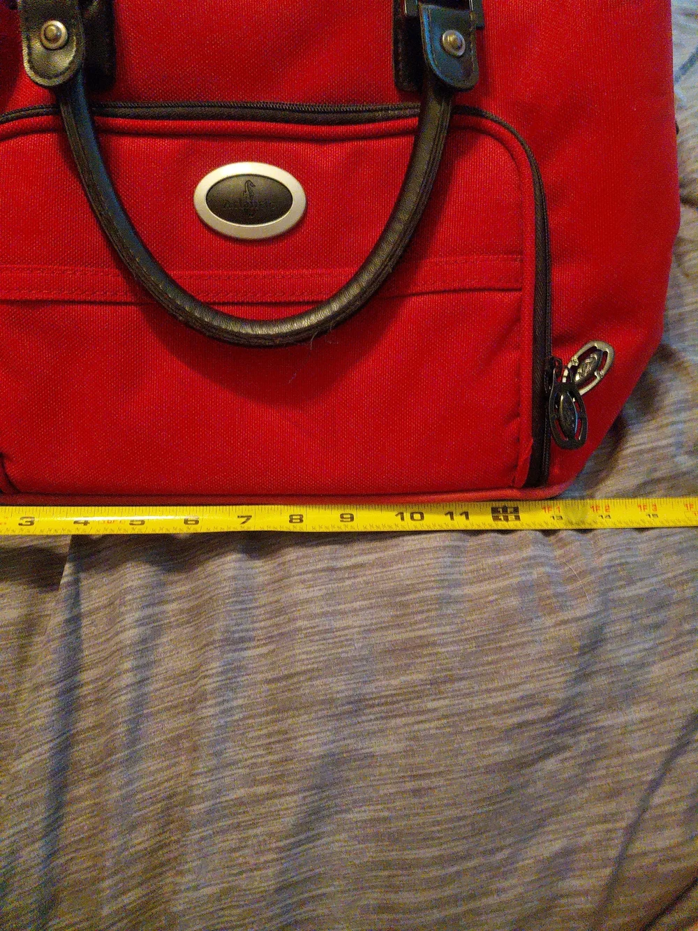 Red Travel Tote Bag with Front Pocket - Unbranded